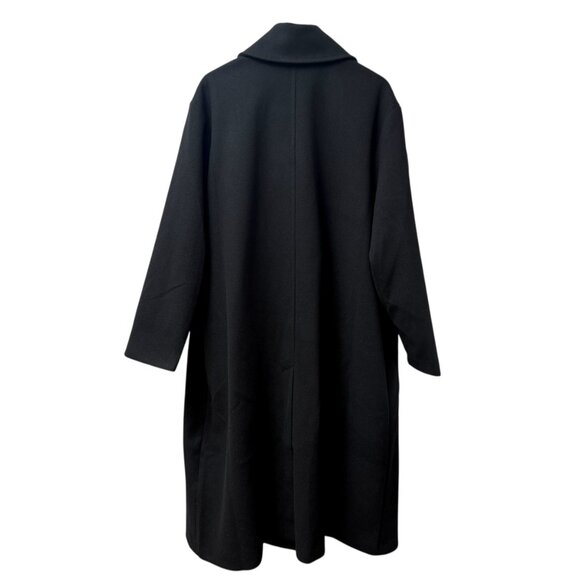 OLD NAVY Oversized Twill Overcoat Black Size XXL Womens Double Breasted Coat NWT - Picture 7 of 11